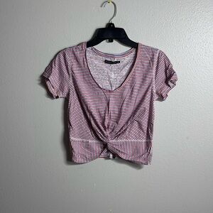 Abercrombie & Fitch Women Striped Crop Top Twist Knot Size M.